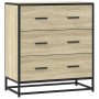 Aparador madera ingeniería y metal roble Sonoma 68x35x76 cm de , Aparadores - Ref: Foro24-848970, Precio: 91,98 €, Descuento: %