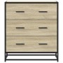 Aparador madera ingeniería y metal roble Sonoma 68x35x76 cm de , Aparadores - Ref: Foro24-848970, Precio: 91,98 €, Descuento: %