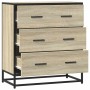 Aparador madera ingeniería y metal roble Sonoma 68x35x76 cm de , Aparadores - Ref: Foro24-848970, Precio: 91,98 €, Descuento: %