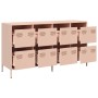 Aparador de acero laminado en frío rosa 135x39x73,5 cm de , Aparadores - Ref: Foro24-3307168, Precio: 224,62 €, Descuento: %