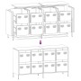 Aparador de acero laminado en frío rosa 135x39x73,5 cm de , Aparadores - Ref: Foro24-3307168, Precio: 224,62 €, Descuento: %