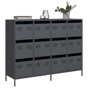 Aparador de acero laminado en frío antracita 135x39x103,5 cm de , Aparadores - Ref: Foro24-3307175, Precio: 308,24 €, Descuen...