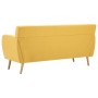 Sofá de 3 plazas tapizado de tela amarillo 172x70x82 cm en Sofás | Comprar online en Foru.es