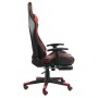 Silla gaming giratoria con reposapiés PVC rojo de vidaXL, Sillones para videojuegos - Ref: Foro24-20487, Precio: 146,12 €, De...