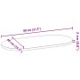 Tablero de mesa ovalado madera maciza de roble 80x40x2 cm de , Tableros para mesas - Ref: Foro24-4009077, Precio: 43,69 €, De...