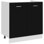Armario inferior fregadero contrachapada negro 80x46x81,5cm de vidaXL, Armarios de cocina - Ref: Foro24-801197, Precio: 68,91...