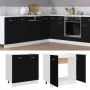 Armario inferior fregadero contrachapada negro 80x46x81,5cm de vidaXL, Armarios de cocina - Ref: Foro24-801197, Precio: 67,70...