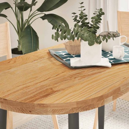 Tablero de mesa ovalado madera maciza de roble 120x60x4 cm de , Tableros para mesas - Ref: Foro24-4009075, Precio: 171,69 €, ...