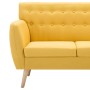 Sofá de 3 plazas tapizado de tela amarillo 172x70x82 cm en Sofás | Comprar online en Foru.es