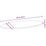 Tablero de mesa ovalado madera maciza de roble 100x50x2 cm de , Tableros para mesas - Ref: Foro24-4009054, Precio: 61,59 €, D...