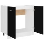Armario inferior fregadero contrachapada negro 80x46x81,5cm de vidaXL, Armarios de cocina - Ref: Foro24-801197, Precio: 68,91...