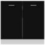 Armario inferior fregadero contrachapada negro 80x46x81,5cm de vidaXL, Armarios de cocina - Ref: Foro24-801197, Precio: 68,91...