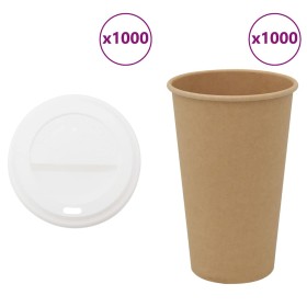 Vasos de café de papel con tapa 1000 uds 16oz 400ml de , Vasos desechables - Ref: Foro24-3325222, Precio: 140,06 €, Descuento: %