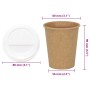Vasos de café de papel con tapa 1000 uds 8oz 200ml de , Vasos desechables - Ref: Foro24-3325220, Precio: 100,77 €, Descuento: %
