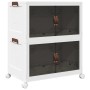 Caja de almacenaje apilable con ruedas 2niveles 75 L 64x40x76cm de , Carretillas de carga - Ref: Foro24-4012368, Precio: 67,1...