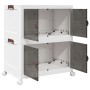 Caja de almacenaje apilable con ruedas 2niveles 75 L 64x40x76cm de , Carretillas de carga - Ref: Foro24-4012368, Precio: 67,1...