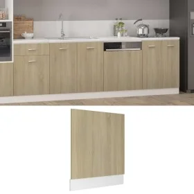 Panel para lavavajillas contrachapada color roble 59,5x3x67 cm de vidaXL, Armarios de cocina - Ref: Foro24-802565, Precio: 24...