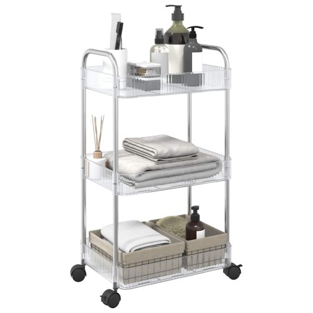 Carro de almacenamiento 3 niveles transparente 37x28x68 cm de , Carretillas de carga - Ref: Foro24-4012377, Precio: 30,27 €, ...