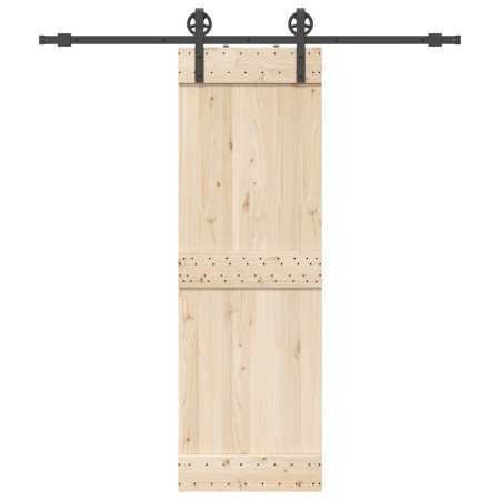 Kit de herrajes para puertas correderas acero negro 200 cm de , Artículos para puertas - Ref: Foro24-4009725, Precio: 71,22 €...