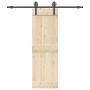 Kit de herrajes para puertas correderas acero negro 200 cm de , Artículos para puertas - Ref: Foro24-4009725, Precio: 71,22 €...
