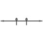 Kit de herrajes para puertas correderas acero negro 200 cm de , Artículos para puertas - Ref: Foro24-4009725, Precio: 71,22 €...