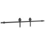 Kit de herrajes para puertas correderas acero negro 200 cm de , Artículos para puertas - Ref: Foro24-4009725, Precio: 71,22 €...