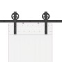 Kit de herrajes para puertas correderas acero negro 200 cm de , Artículos para puertas - Ref: Foro24-4009725, Precio: 71,22 €...