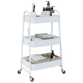 Carrito de almacenaje 3 niveles acero blanco 42x41,5x77 cm de , Carretillas de carga - Ref: Foro24-4012382, Precio: 31,82 €, ...