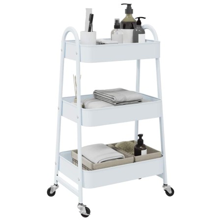 Carrito de almacenaje 3 niveles acero blanco 42x41,5x77 cm de , Carretillas de carga - Ref: Foro24-4012382, Precio: 31,82 €, ...