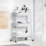 Carrito de almacenaje 3 niveles acero blanco 42x41,5x77 cm de , Carretillas de carga - Ref: Foro24-4012382, Precio: 31,82 €, ...