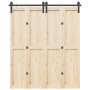 Kit de herrajes para puertas correderas acero negro 183 cm de , Artículos para puertas - Ref: Foro24-4009744, Precio: 95,30 €...