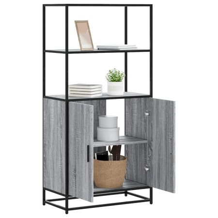 Aparador alto madera de ingeniería y metal gris Sonoma de , Aparadores - Ref: Foro24-849052, Precio: 112,26 €, Descuento: %