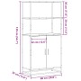 Aparador alto madera de ingeniería y metal gris Sonoma de , Aparadores - Ref: Foro24-849052, Precio: 112,26 €, Descuento: %