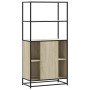 Aparador alto madera de ingeniería y metal Sonoma 68x35x139 cm de , Aparadores - Ref: Foro24-849050, Precio: 111,38 €, Descue...