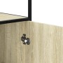 Aparador alto madera de ingeniería y metal Sonoma 68x35x139 cm de , Aparadores - Ref: Foro24-849050, Precio: 111,38 €, Descue...
