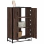 Aparador alto madera de ingeniería y metal marrón roble de , Aparadores - Ref: Foro24-849073, Precio: 105,42 €, Descuento: %