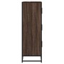 Aparador alto madera de ingeniería y metal marrón roble de , Aparadores - Ref: Foro24-849073, Precio: 105,42 €, Descuento: %