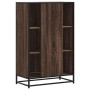 Aparador alto madera de ingeniería y metal marrón roble de , Aparadores - Ref: Foro24-849073, Precio: 105,42 €, Descuento: %