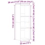 Estantería de madera ingeniería roble artisan 36x30x114 cm de , Librerías y estanterías - Ref: Foro24-855775, Precio: 46,05 €...