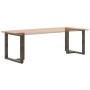 Patas mesa comedor forma T 2uds acero natural 80x35x(72-73)cm de , Patas para mesas - Ref: Foro24-4013063, Precio: 140,46 €, ...