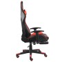 Silla gaming giratoria con reposapiés PVC rojo de vidaXL, Sillones para videojuegos - Ref: Foro24-20497, Precio: 150,75 €, De...