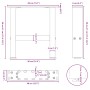 Patas de mesa de centro blanco 2uds acero 40x(30-31) cm de , Patas para mesas - Ref: Foro24-4013257, Precio: 56,17 €, Descuen...