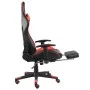 Silla gaming giratoria con reposapiés PVC rojo de vidaXL, Sillones para videojuegos - Ref: Foro24-20497, Precio: 148,84 €, De...