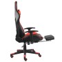 Silla gaming giratoria con reposapiés PVC rojo de vidaXL, Sillones para videojuegos - Ref: Foro24-20497, Precio: 150,75 €, De...