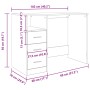 Escritorio de madera ingeniería madera envejecida 102x76x50 cm de , Escritorios - Ref: Foro24-855852, Precio: 91,40 €, Descue...