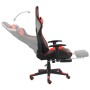 Silla gaming giratoria con reposapiés PVC rojo de vidaXL, Sillones para videojuegos - Ref: Foro24-20497, Precio: 150,75 €, De...