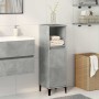 Armario de baño madera contrachapada gris hormigón 30x30x100 cm de , Tocadores de baño - Ref: Foro24-857110, Precio: 54,95 €,...