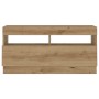 Mueble de TV luces LED madera roble artisan 180x35x40 cm de , Muebles TV - Ref: Foro24-3329164, Precio: 159,85 €, Descuento: %