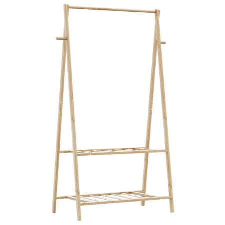 Perchero con estantes bambú 96x45,5x150,5 cm de , Organizadores de vestidores y perchas de barra - Ref: Foro24-4008908, Preci...