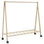 Perchero con estantes y ruedas 106x34x106,5 cm bambú de , Organizadores de vestidores y perchas de barra - Ref: Foro24-400890...